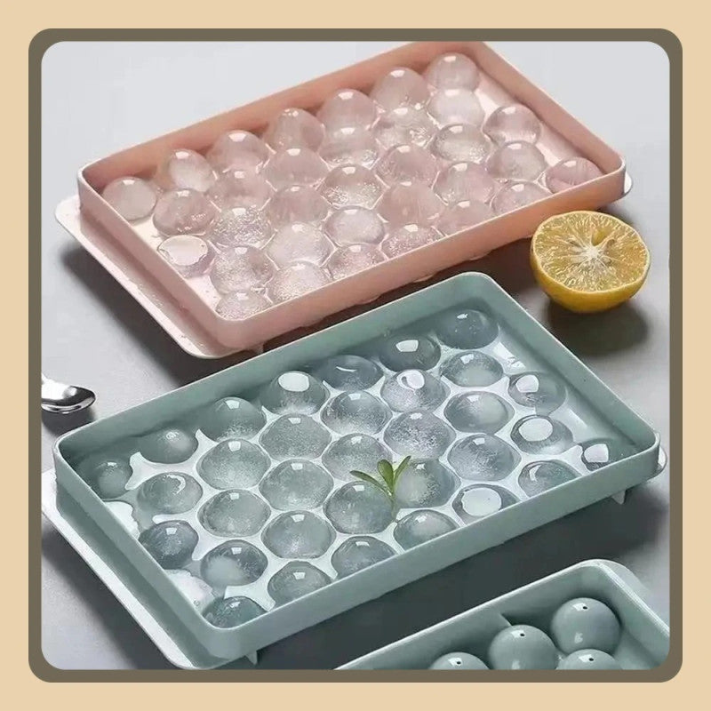 Round Ice Cube Tray Reusable Silicone Ice Ball Maker