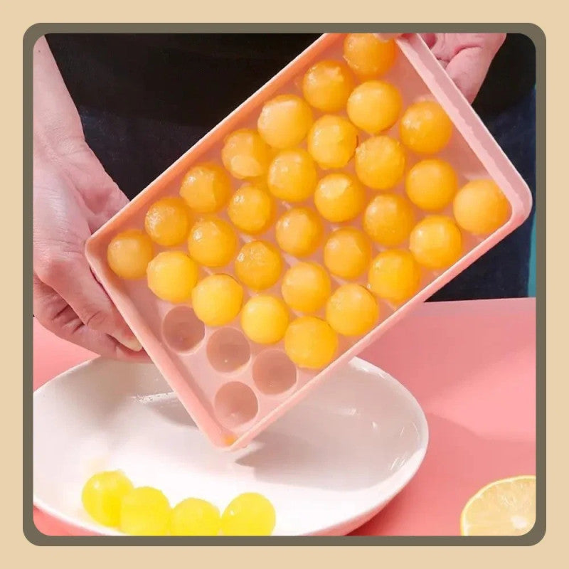 Round Ice Cube Tray Reusable Silicone Ice Ball Maker