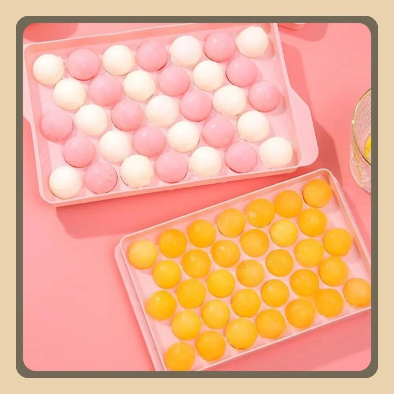 Round Ice Cube Tray Reusable Silicone Ice Ball Maker