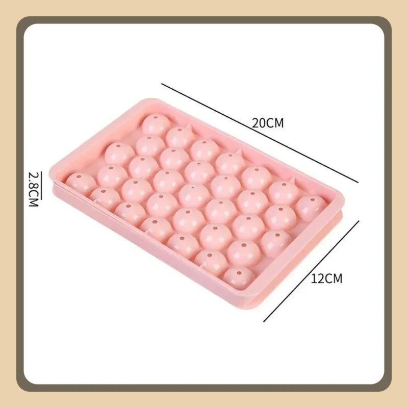 Round Ice Cube Tray Reusable Silicone Ice Ball Maker