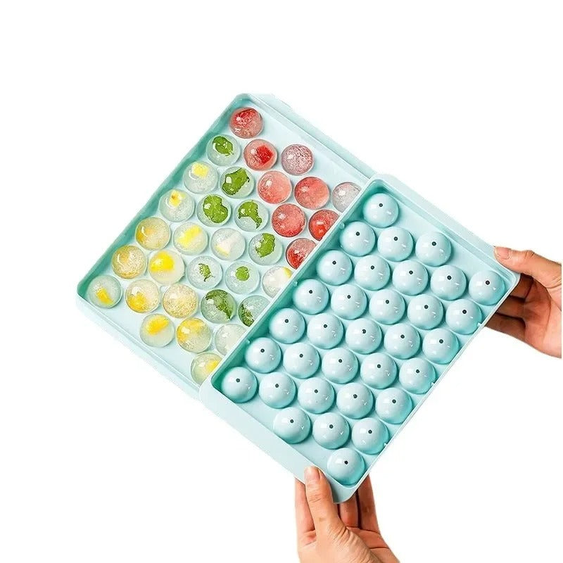 Round Ice Cube Tray Reusable Silicone Ice Ball Maker