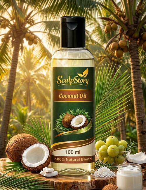 Natural Coconut Hair Oil 100ml Deep Nourishing Treatment for Soft, Healthy & Shiny Hair