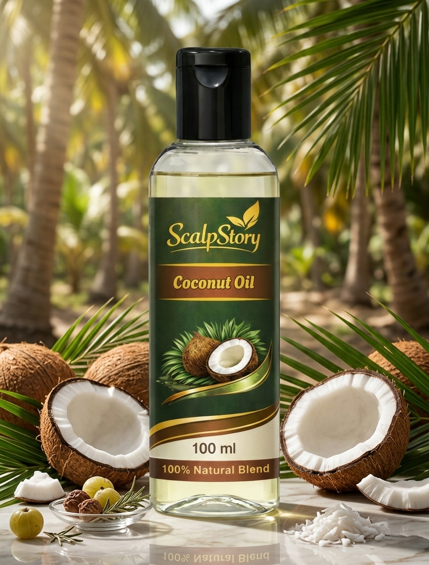 Natural Coconut Hair Oil 100ml Deep Nourishing Treatment for Soft, Healthy & Shiny Hair