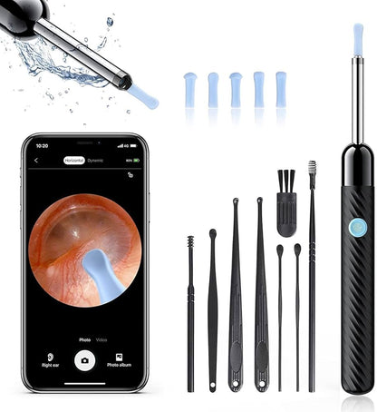 Ear Cleaner High Precision Ear Wax Removal Tool with Camera LED Light Wireless Otoscope