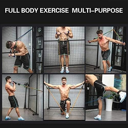 Resistance Bands Set 11 pcs Latex Bands for Strength, Fitness & Home Workouts